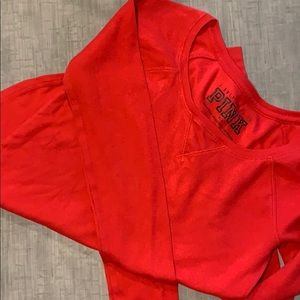 PINK red long-sleeve shirt